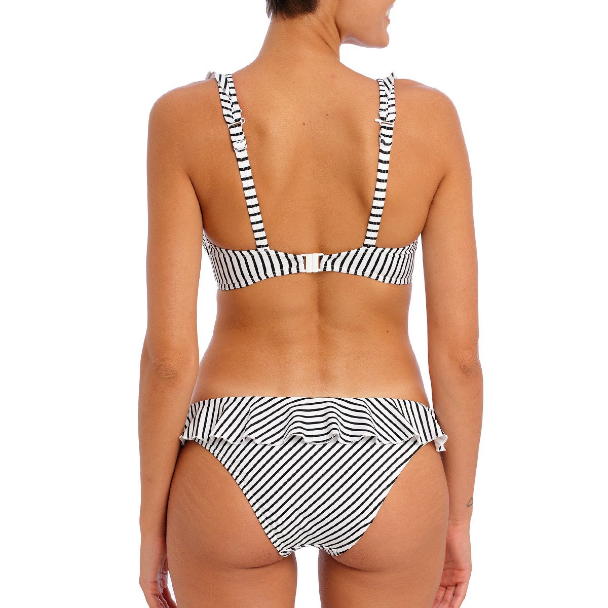 Bas de bikini à volants Jewel cove stripe black Freya Swim