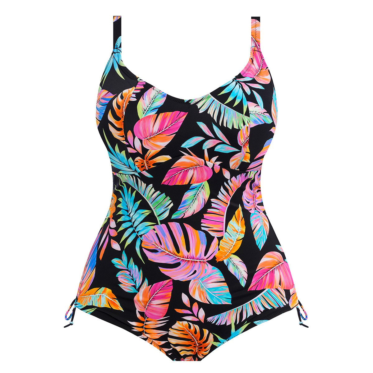 Maillot Pi Ce Sans Armatures Tropical Falls Noir Elomi Swim