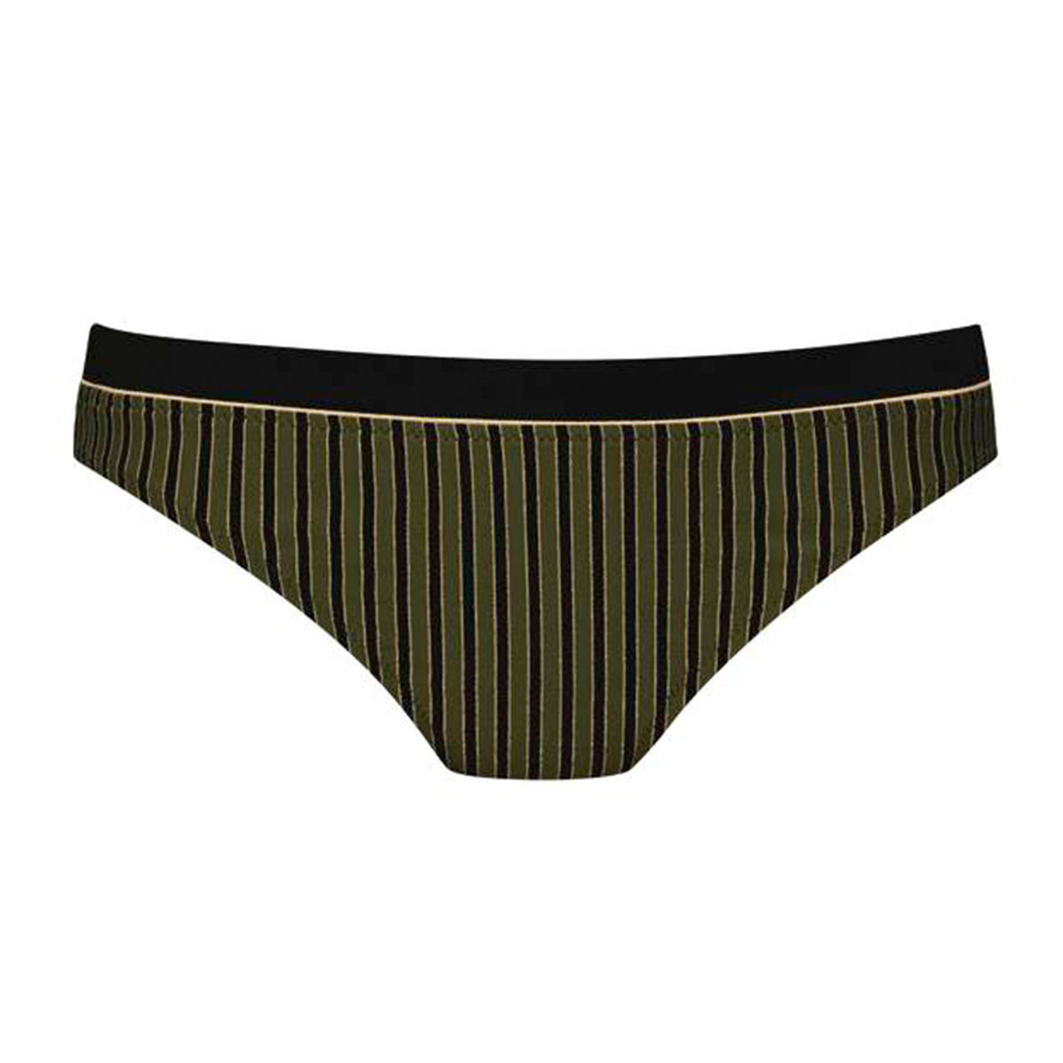 Bas de maillot de bain rayé Ebby Vert olive Rosa Faia Bain