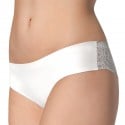 Culotte brésilienne microfibre et dentelle Tanga blanc