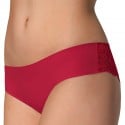 Culotte brésilienne microfibre et dentelle Tanga rouge