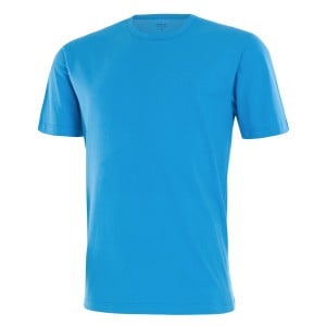 T-shirt homme col rond et manches courtes bleu packshot