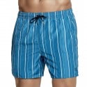Short de bain homme à rayures Egée bleu vert