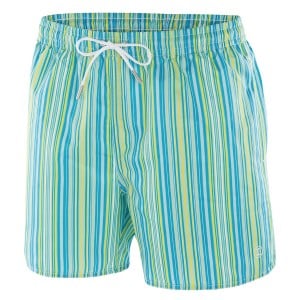 Short de bain homme à rayures Nil bleu jaune packshot