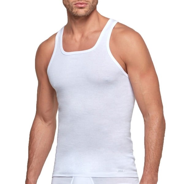 T-shirt homme col rond pur coton Essentials blanc de Impetus