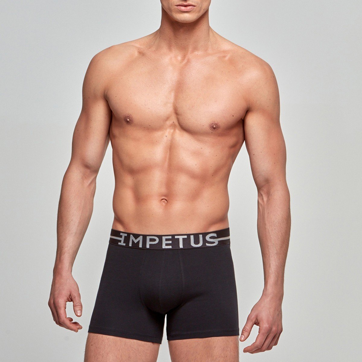 Boxer Homme Coton Stretch Essentials Noir Par Impetus