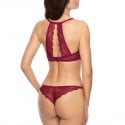 Soutien-gorge bustier dos en dentelle Charlize dark red
