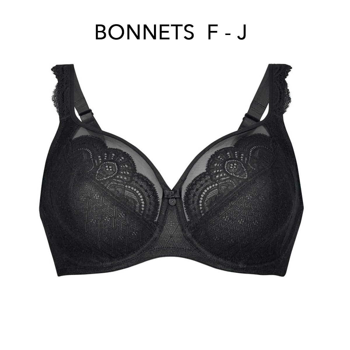 Soutien Gorge Avec Renforts Lat Raux Selma Noir De Rosa Faia