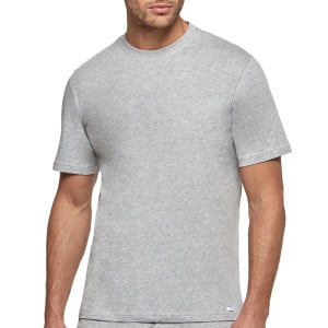 T-shirt homme col rond pur coton Essentials gris