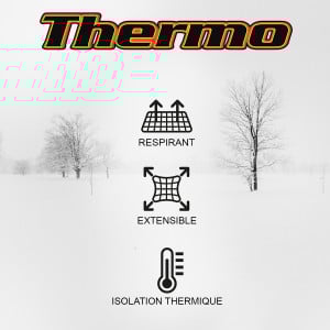 Body protection froid manches longues col rond Thermo beige