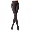 Collant fantaisie losanges opaque Savia noir