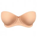 Soutien-gorge moulé sans bretelle nude packshot
