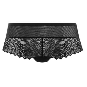 Shorty en dentelle Temptress noir packshot