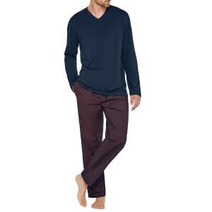 Pyjama long en coton Bohinj marine