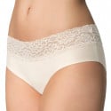 Culotte avec large bande de dentelle Hipster beige