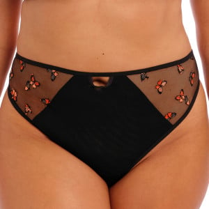 String ficelle broderies papillons Sachi black butterfly