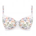 Soutien-gorge corbeille avec broderies florales Aurélia blanc packshot