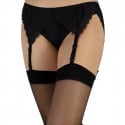 Bas lycra pour porte-jarretelles Cristal noir 20 Den