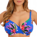 Haut de maillot emboitant imprimé floral Halkidiki Ultramarine