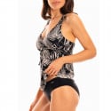 Ensemble maillot de bain tankini 2 pièces imprimé feuilles Lola