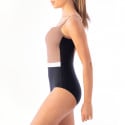 Maillot de bain 1 pièce gainant noir et taupe Mariana 
