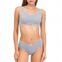 Brassière sans armatures grise en coton bio True