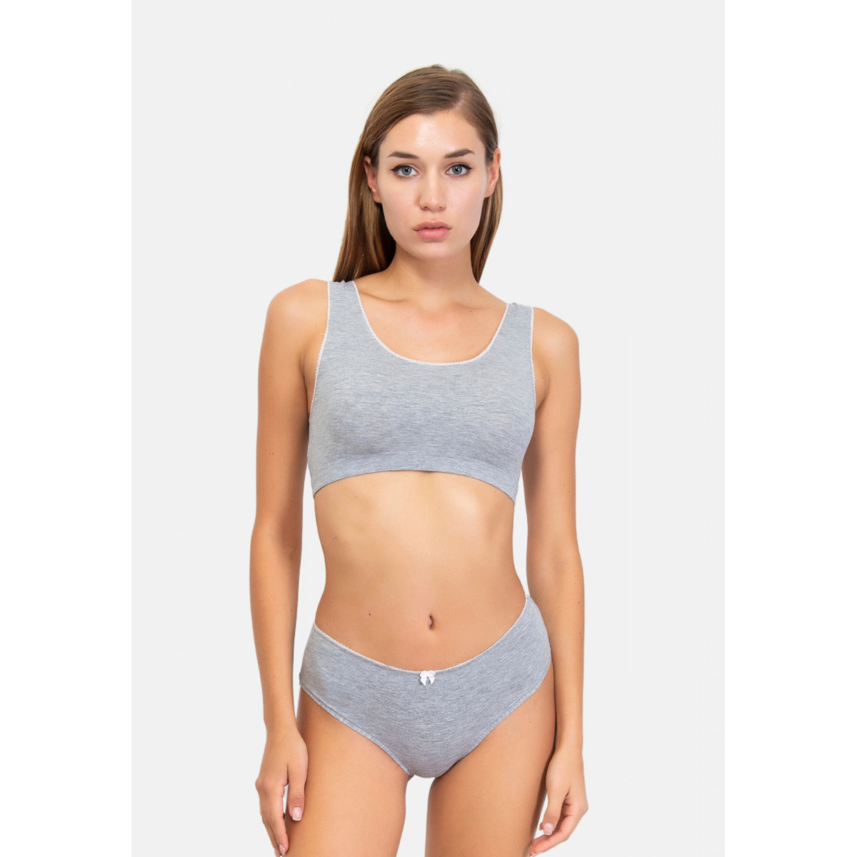 Soutien-gorge triangle sans armatures gris