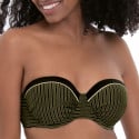 Haut de maillot bandeau avec armatures Cassie Vert olive