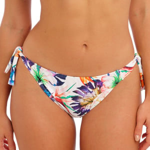 Culotte de bikini à nouettes imprimé tropical Paradiso multi