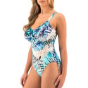 Maillot 1 pièce twisté à armatures Kabini Oasis Aegean