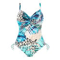 Maillot 1 pièce twisté à armatures Kabini Oasis Aegean packshot