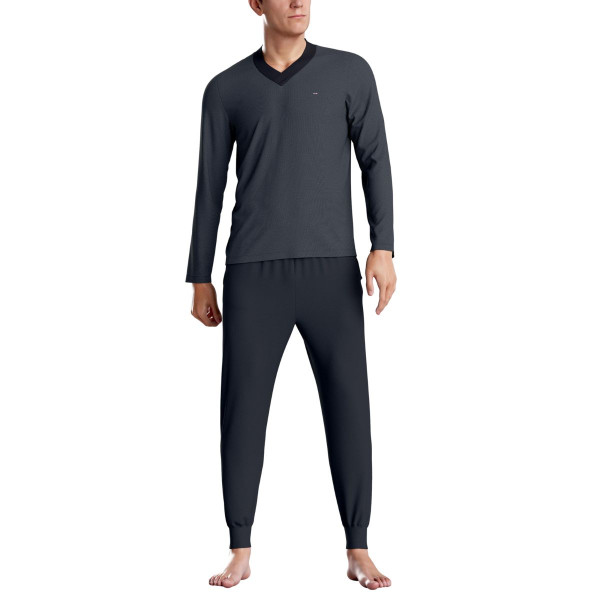 Pyjama en coton pour homme a manches longues noir de Eden Park