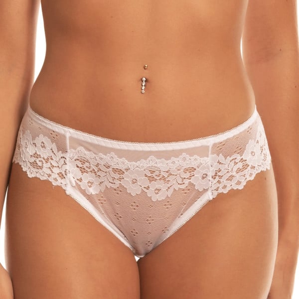 Culotte brésilienne en dentelle French Touch Blanc