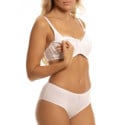 Culotte en coton grande taille coupe midi En Douce Blanc