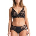 Shorty semi-transparent avec broderie Superstar Noir et Or