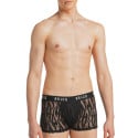 Boxer semi-transparent avec broderie Firesuit Noir