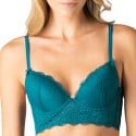 Soutien-gorge bustier en dentelle Lace Animalier Teal