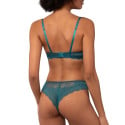 Tanga en dentelle Lace Animalier Teal