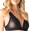 Soutien-gorge foulard sans armatures à pois Light Flock Noir