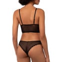 Soutien-gorge bustier sans armatures à pois Light Flock Noir
