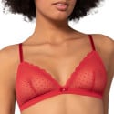 Soutien-gorge triangle floqué plumetis Light Flock Rouge