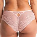 Shorty semi-transparent avec motifs en tweed Tweegy Nude Rose