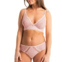 Shorty semi-transparent avec motifs en tweed Tweegy Nude Rose