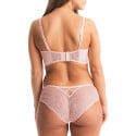 Shorty semi-transparent avec motifs en tweed Tweegy Nude Rose