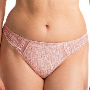 Tanga semi-transparent en tweed Tweegy Nude Rose